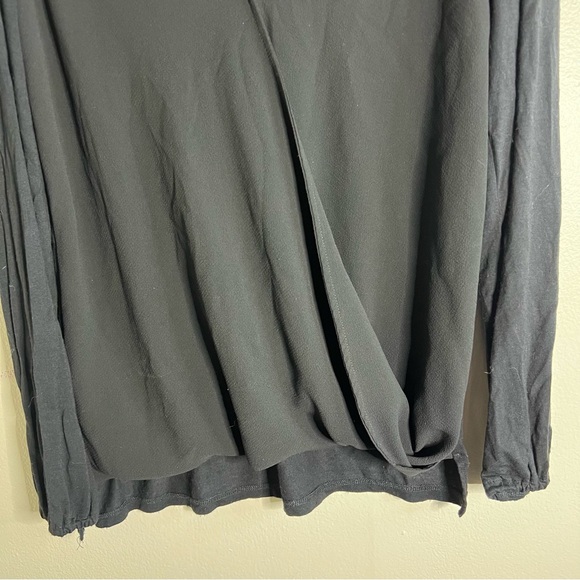 Michael MK Surplice Blouse Women’s Size M Black - Picture 3 of 8